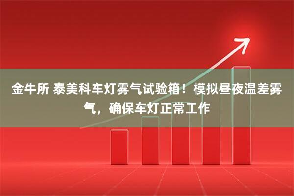 金牛所 泰美科车灯雾气试验箱！模拟昼夜温差雾气，确保车灯正常工作
